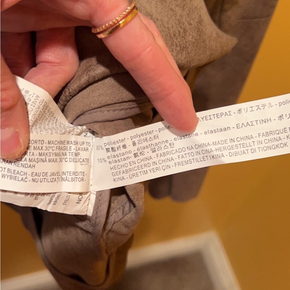 Zara | Woman’s Faux Suede Light Jacket Coat Size Large - Picture 4 of 5